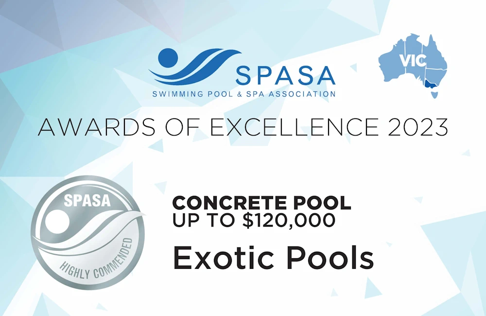 Award Winning Pools by Exotic Pools – SPASA 2023